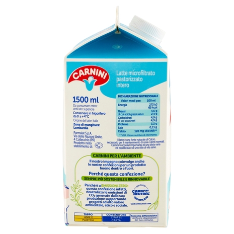 Latte Intero Lombardo Microfiltrato Pastorizzato, 1.5 l